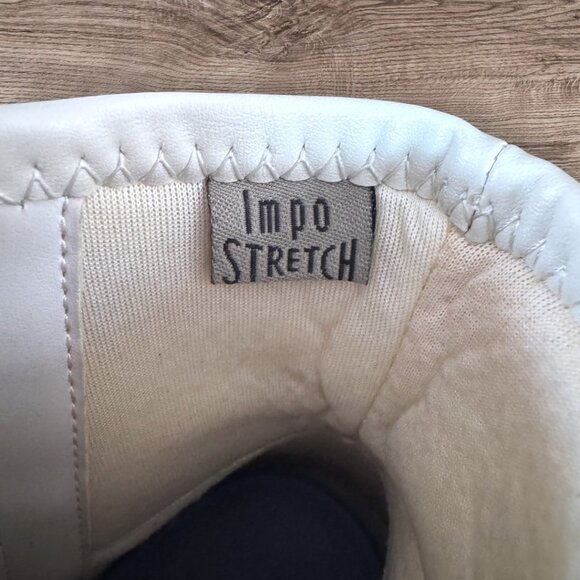 IMPO Nixxie White Stretch Ankle Short Cropped Bootie Boots Shoes Heels Size 7 - Picture 2 of 10